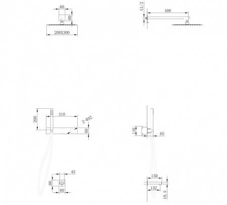 Душевая система скрытого монтажа Abber Rund AF8717 хром фото
