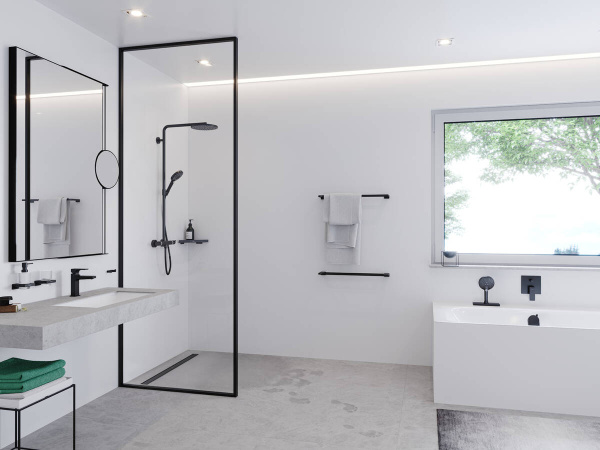 Полотенцедержатель Hansgrohe AddStoris 41747670 черный матовый фото