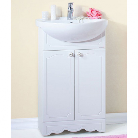 Тумба с раковиной Бриклаер Лючия 55 белая фото