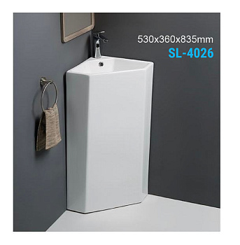 Напольная раковина угловая SantiLine SL-4026 53x36 фото