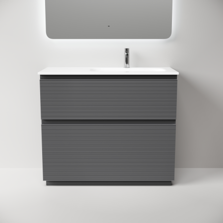 Тумба под раковину Sancos Folk Floor FL100FRGS Grey soft фото