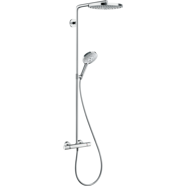 Душевая система (стойка) Hansgrohe Raindance Select S 240 2 jet Showerpipe 27129400 белый/хром фото