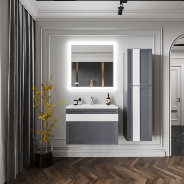 Ручка для тумбы Бриклаер Берлин 80 4627125416248 белая фото