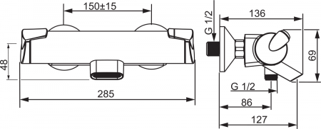 Смеситель для ванны с душем Oras Optima 7140U фото