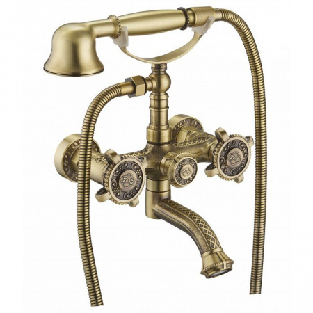 Смеситель для ванны с душем Zorg Antic A 2001W-BR фото