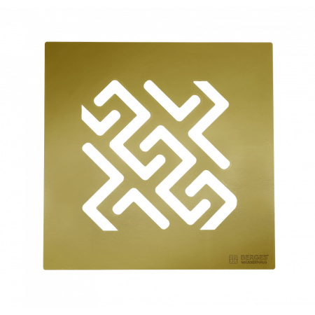 Душевой трап Berges Platz Antik 100х100 боковой слив, бронза фото