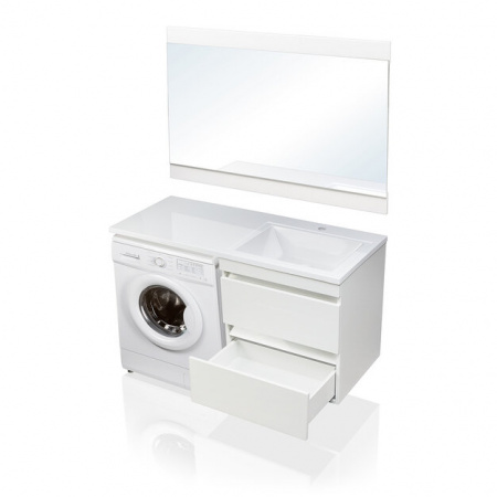 Тумба под раковину подвесная Style Line Даллас 120 Люкс Plus белая фото