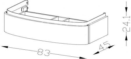 Тумба с раковиной Jacob Delafon Presquile EB1100-G1C белая 83 см фото