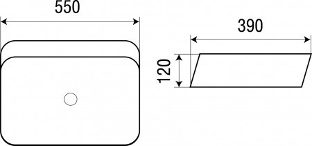 Накладная раковина WeltWasser Elbach ELBACH 2243 55х39 фото