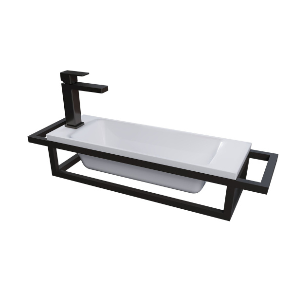 Консоль для раковины Grossman Метрис 50 105003 с правым и левым полотенцедержателем фото