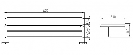 Полка для полотенец Kaiser Gerade KH-2019 фото