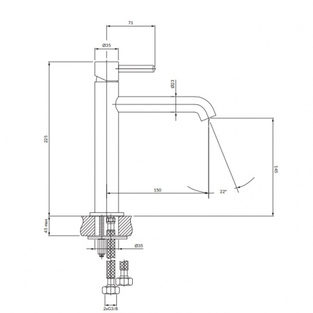 Cмеситель для раковины Omnires Y Y1212CCR фото