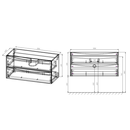 Тумба под раковину Vincea Mia 100 VMC-2MC100RW R.Wood фото