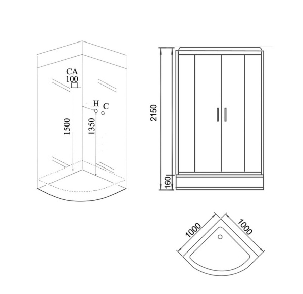 Душевая кабина Grossman GR-141 100x100 фото
