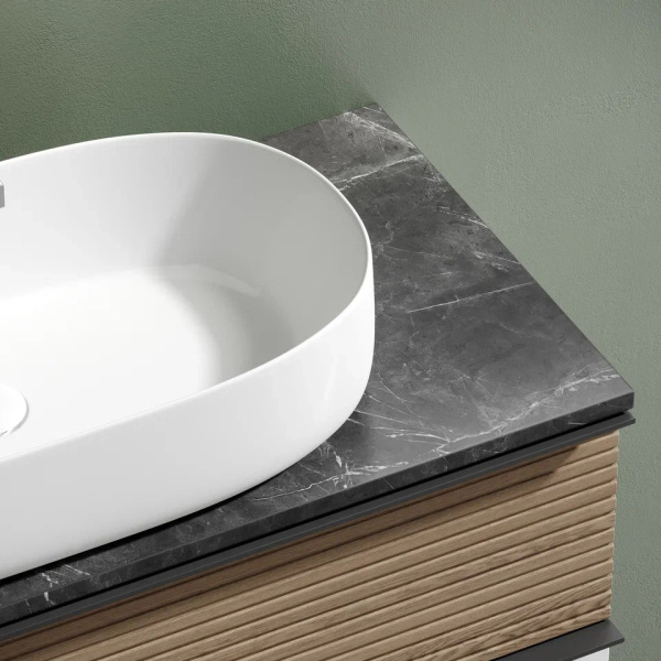 Столешница с отверстием под смеситель Sancos TT100A1X 100 см, black sky фото