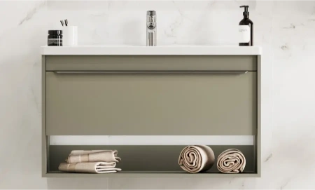 Тумба под раковину Акватон Хоуп 100 1A287401HP9D0 хаки фото