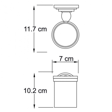 Стакан для зубных щеток подвесной WasserKRAFT Isar К-7328 фото