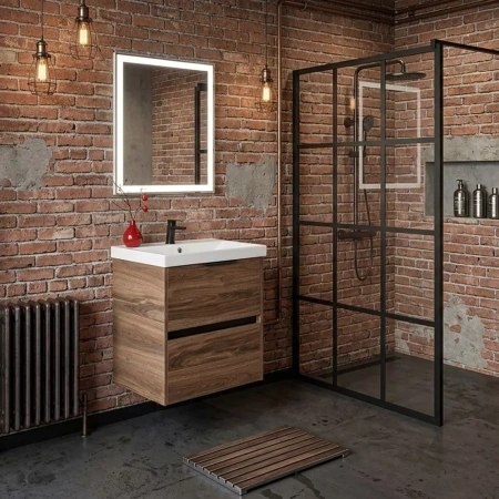 Тумба с раковиной Comforty Селенга-60 00-00021874 дуб тёмно-коричневый фото