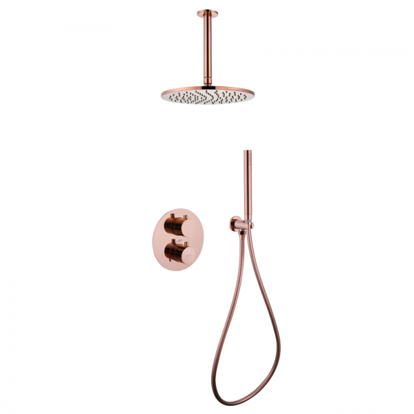Душевая система скрытого монтажа Abber Wasser Kreis AF8121RG розовое золото фото