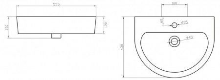 Раковина BelBagno Marino BB105L фото