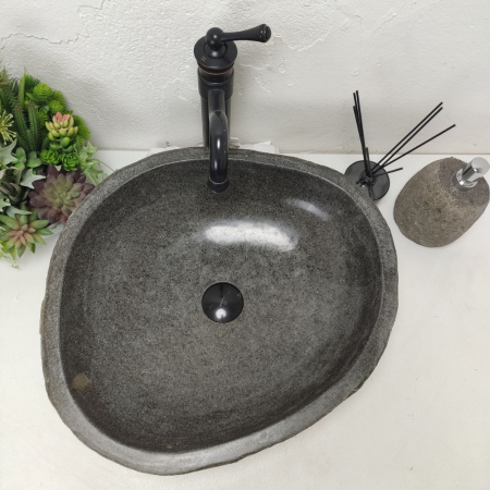 Накладная раковина из речного камня RS01509 (49*46*15) A12 фото