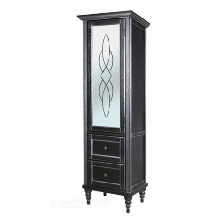 Шкаф-пенал Bellezza Аврора 50 черный фото