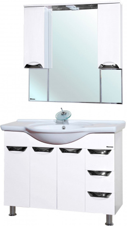 Зеркало-шкаф с подсветкой Bellezza Белла-105 Люкс белый фото