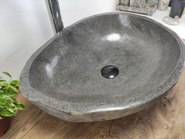 Накладная раковина из речного камня RS0770 (50*42*15) фото