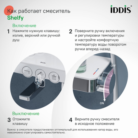 Душевая система Iddis Shelfy SHESBBTi06 хром фото