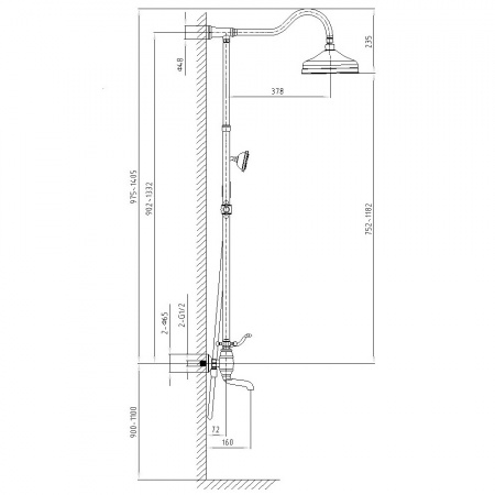 Душевая система (стойка) Timo Lina SX-7030/02 фото