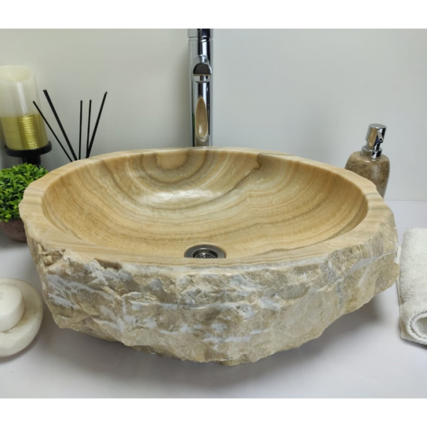 Накладная раковина из оникса Indo Erozy Sunset EO-00421 фото