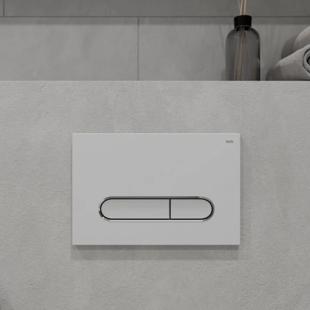 Клавиша смыва Iddis Unifix UNI01WCi77 белая матовая/хром фото