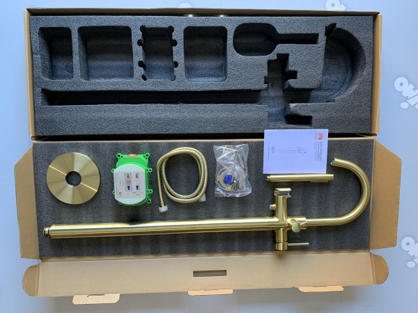 Смеситель для ванны напольный Timo Saona 2310/17Y-CR Золото матовое фото