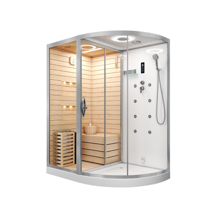 Душевая кабина с сауной Cerutti SPA Lugano White L CT8345 180x110 фото