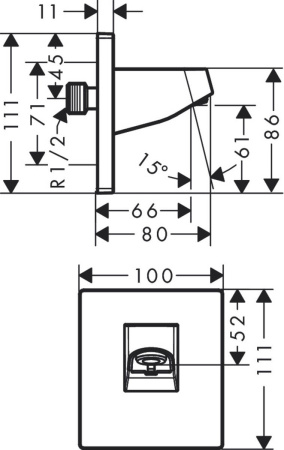 Кронштейн для верхнего душа Hansgrohe Pulsify 24139000 фото