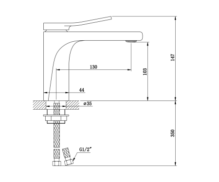 Смеситель для раковины Bronze de Luxe Element EL02CB фото