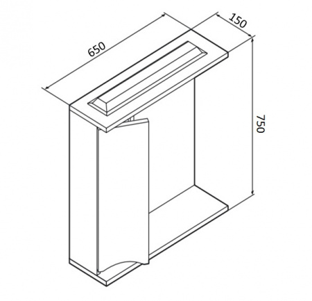 Зеркало со шкафчиком AM.PM Like M80MPL0651WG фото