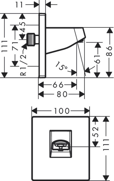 Кронштейн для верхнего душа Hansgrohe Pulsify 24139000 фото