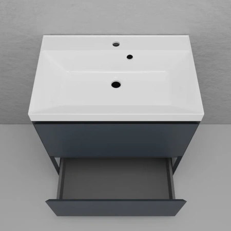 Тумба напольная под раковину Style Line Манхэттен 70 ЛС-00002375 графит фото