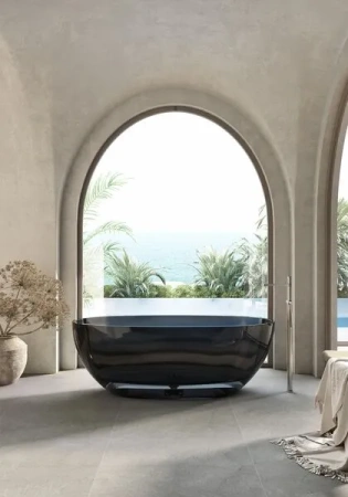 Ванна из полиэфирной смолы Abber Kristall AT9701Onyx 165x78 фото