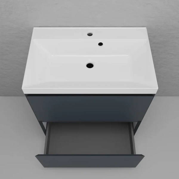 Тумба напольная под раковину Style Line Манхэттен 70 ЛС-00002375 графит фото