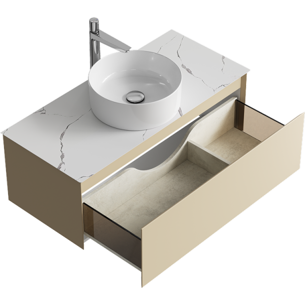 Тумба под накладную раковину Aqwella Geometria 100 GE01101MD морская дюна фото