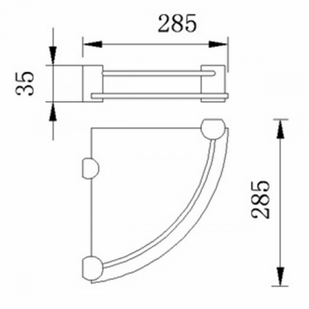 Полка стеклянная Rush Bianki BI76611 фото