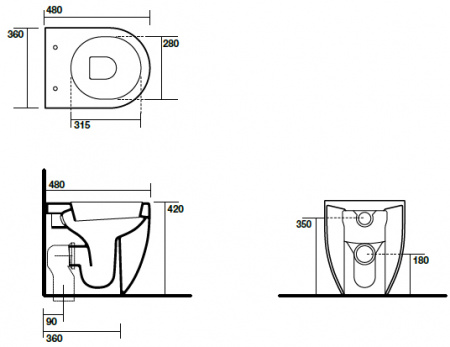 Унитаз приставной Kerasan Flo 3114bi фото