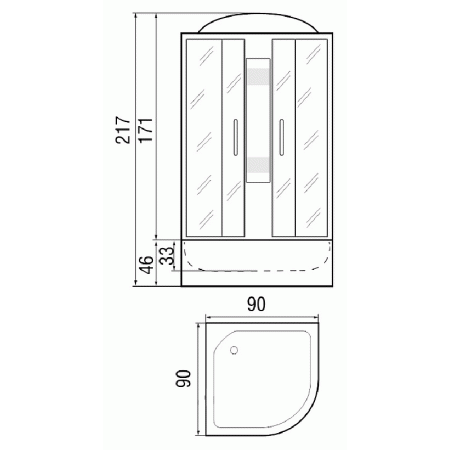 Душевая кабина River Amur 90/46 МТ фото