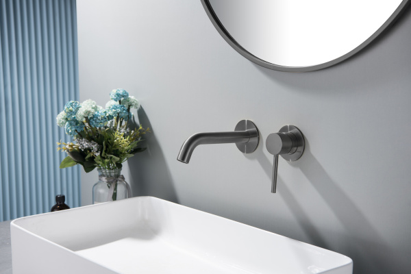 Настенный смеситель для раковины Timo Saona 2372/18SM Черное золото фото