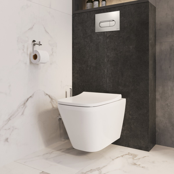 Подвесной унитаз с функцией биде VitrA Integra Square (Интегра Скуэр) 7082B003-7209 безободковый фото
