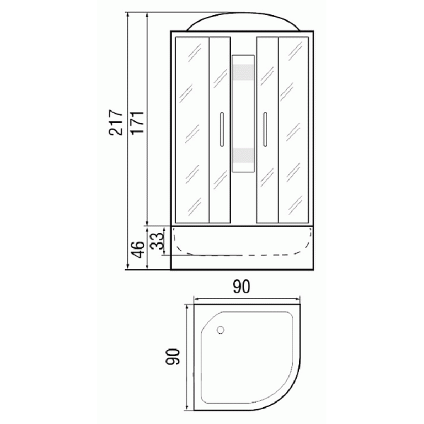 Душевая кабина River Amur 90/46 МТ фото