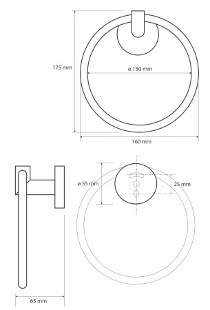 Полотенцедержатель Bemeta Dark 104204060 фото