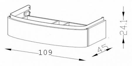 Тумба с раковиной Jacob Delafon Presquile EB1101-G1C 109 см фото